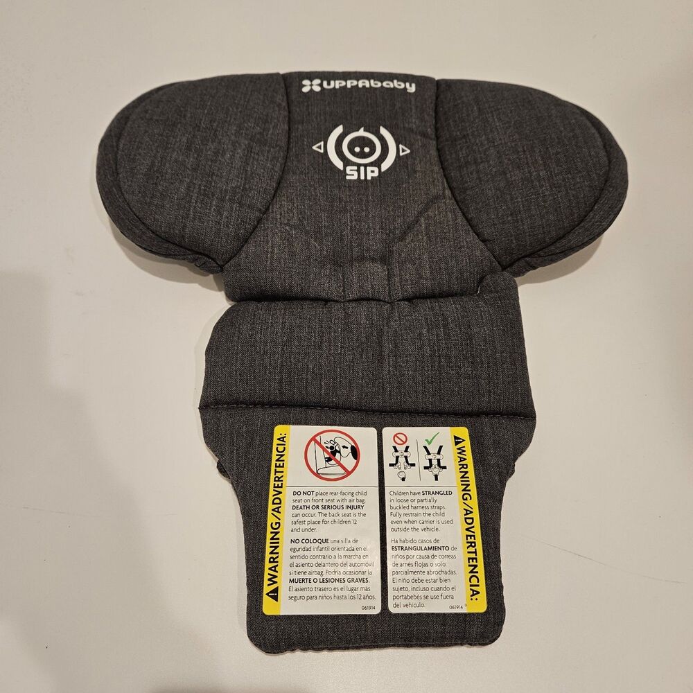 Uppababy Mesa Car Seat Gray Headrest Fabric Pad Cover Cushion Replacement Part